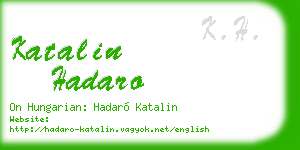 katalin hadaro business card