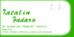 katalin hadaro business card